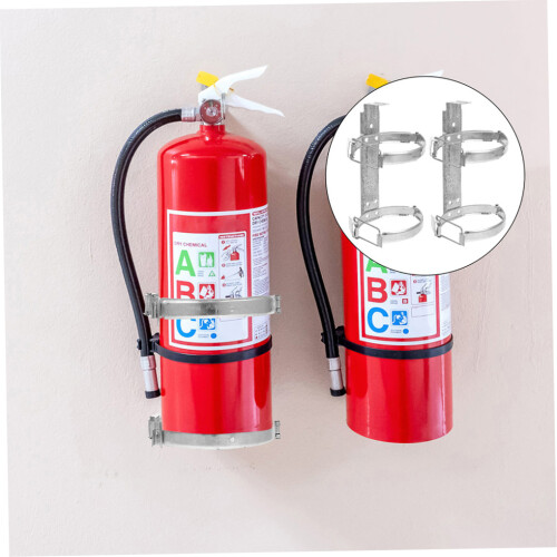 Fire Extinguisher Mounting Bracket Heavy Duty Iron 2 Pcs 2