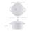 White Ceramic Soup Bowl with Lid and Double Handles 2