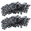 Black Micro-Ring Links Beads 5mm Silicone Lined 400 Pcs 1