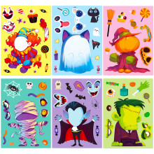 Halloween Face Swap Stickers Cartoon Pumpkin Ghost 30 PCS