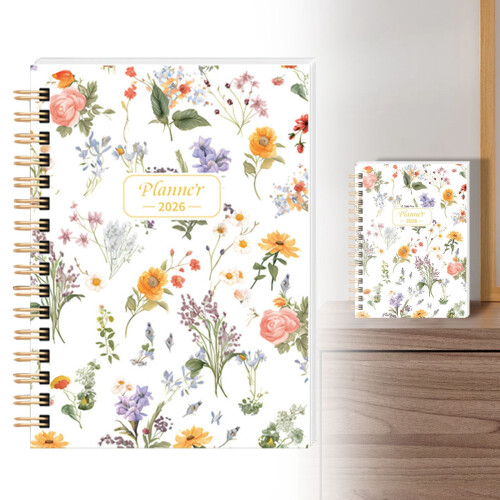 A5 Spiral Notebook White Cover 160 Tearable Pages