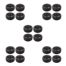 20 Pcs 12mm Jantes et Moyeux Pneus en Caoutchouc pour Rc 1 /10 Sur la Route Tournée Dérive Voiture R
