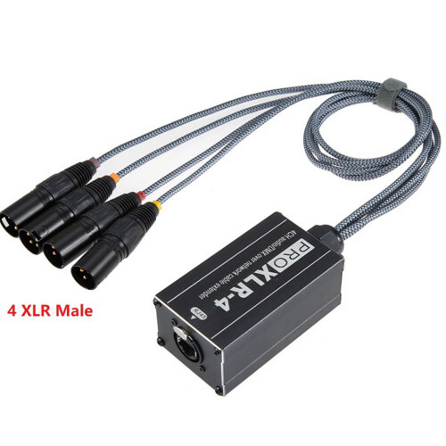 XLR Male/Female 4-Channel Snake Cable with Ethercon RJ45 2