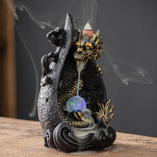 Aromatherapy Burner LED Lamp Black Resin 1 Set 2