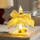Flameless LED Christmas Candle Lamp with Bow and Crystal 1