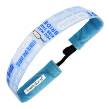 Sweaty Bands Womens Headband For An Active Lifestyle - Non-Slip Velvet-Lined Hairband - Here Comes The Bride
