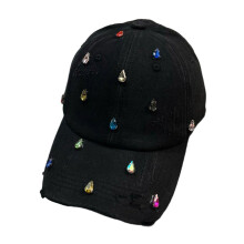 Rhinestone Baseball Cap Denim Retro Sun Hat