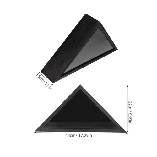 Triangle Flag Case Wooden Black 1 Piece 2