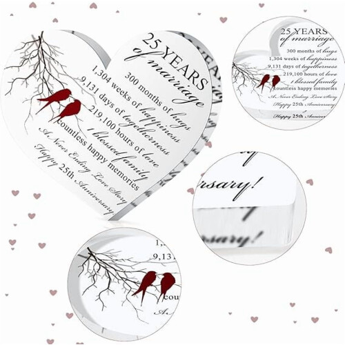 Anniversary Heart Keepsake Decoration for Couples 2