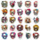 Flower Skull Graffiti Stickers Pack of 50 6