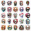 Flower Skull Graffiti Stickers Pack of 50 5