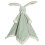 Doudou bébé lapin, vert, 35 x 35 cm, lavable en machine 1