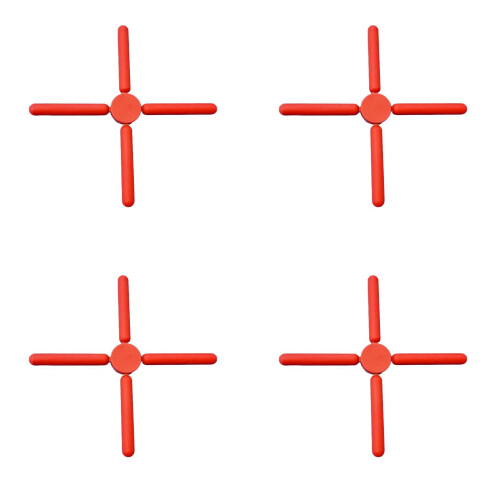 Silicone Heat Insulation Mat Foldable Cross-Shaped 1 Piece 1