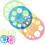 Circular Protractor Ruler with 16 Templates Plastic 1