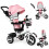 Auvent rotatif de tricycle, roues en caoutchouc durables 2