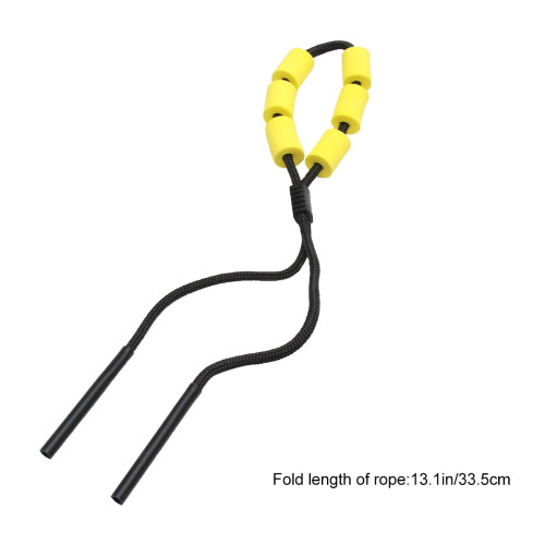 Yellow Polyester Foam Sunglasses Lanyard 33.5 x 0.7 in 1