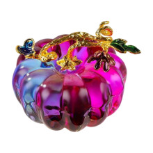 Hand Blown Glass Pumpkin Ornament Fall Harvest Decor
