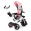 Poussette tricycle 360* siège pivotant Rose 4