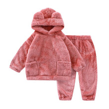 Toddler fleece hooded sweatshirt and pants set 2-piece