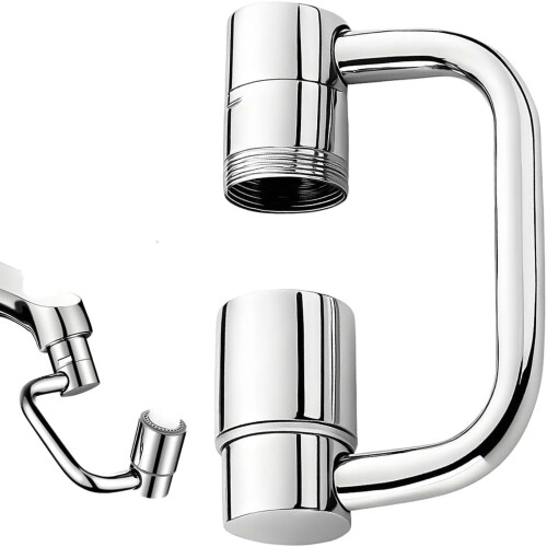 Faucet Extension U-Shaped Stainless Steel 1440 Rotatable