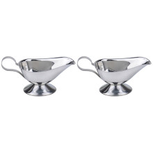 Stainless Steel Gravy Boat Sauce Pourer 2 Pieces