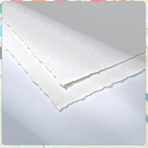 Deckled Edge Paper 4x6 Inch 160 GSM 50 Sheets White 2