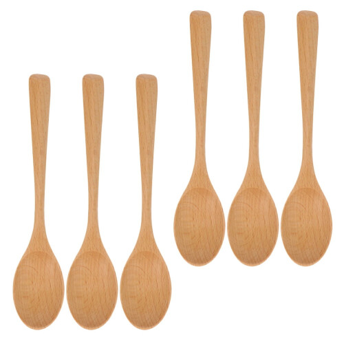 Dinner Spoon Wooden Rice Scoop 6 Pieces
