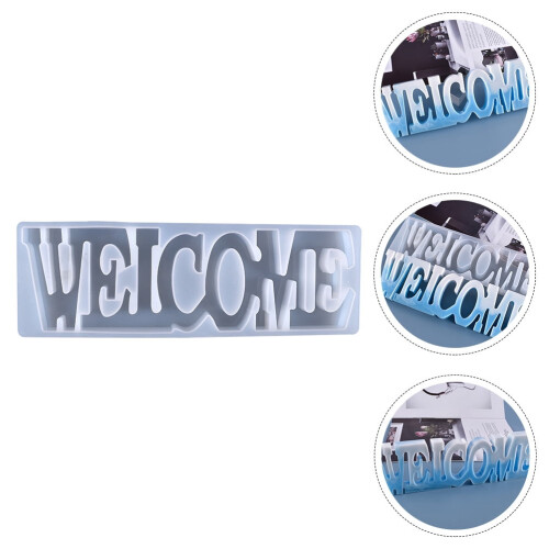 Silicone Welcome Word Molds for Epoxy Resin Crafting 1 Set