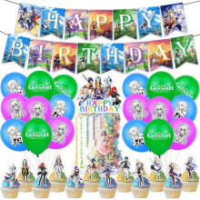 Genshin Impact Birthday Party Decor Kit with Banner