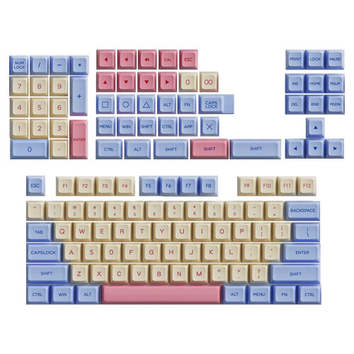 PBT Keycaps Cute Design Mechanical Keyboard 132 pcs