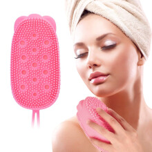 KORZYSTNY Bubble Bath Brush Silicone Bath Body Brush Ultra-Soft Scrubber for Shower Exfoliating Body Brush for Unisex Good for Health Beauty (Multi