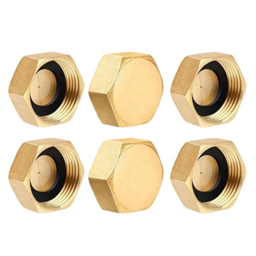 Copper Threaded Pipe Cap 1/2 Inch Brass Corrosion-Resistant