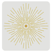 Starburst Stencil Reusable Plastic 11.8 x 11.8 Inch