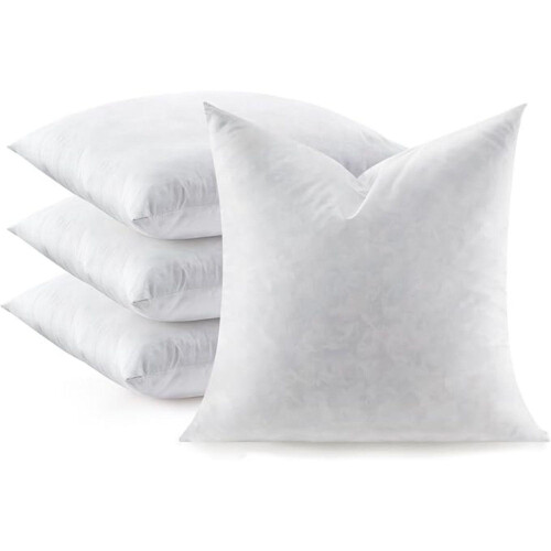 Throw Pillow Inserts Set of 4 Soft Fluffy 22 x 22 Inches