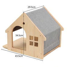 Wooden Cat Climbing Shelf Wall-Mounted with Sisal