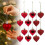 Valentine's Heart Ornaments Red Pink 24 pcs 1