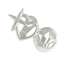 Double Hollow Star Tooth Caps Brass 3g Retro Grill Jewelry