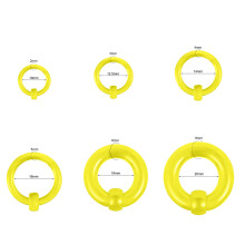 Acrylic Nose Ring BCR Septum Hoop 1 Pair Yellow 6g