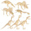 Dinosaur Skeletons Kids DIY Kit Khaki Plastic 7 Pieces 1