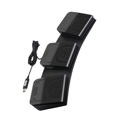 USB Foot Controller 3-Pedal Ergonomic Multimedia Macro