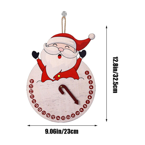 AuroraX White Wooden Christmas Countdown Calendar with 2