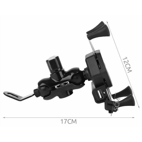 Motorcycle Phone Charger Holder Handlebar Mount 2