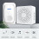 Wireless Doorbell USB Powered 4.33x3.43 in 150m Range 38 5