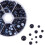 Black Flat Back Pearl Cabochons 4-12mm 6 Sizes 690 Pcs 4