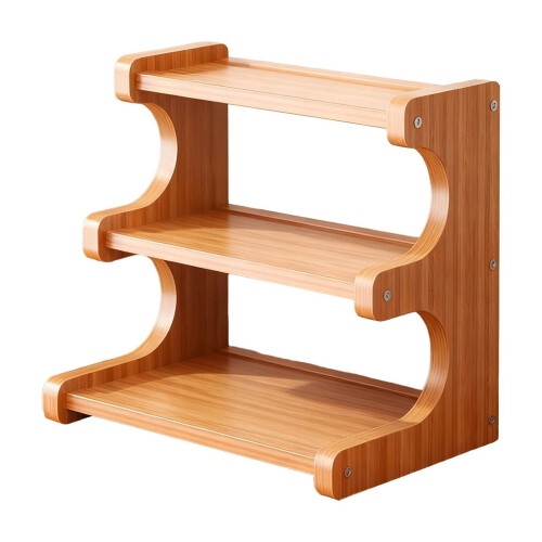 Wooden Desktop Storage Rack 3-Tier Mug Organizer