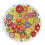 Microfiber Round Beach Towel with Fruit Print and Tassels 1