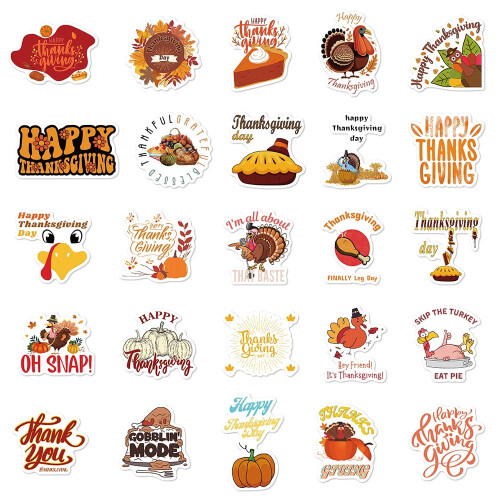 Thanksgiving Stickers Fall Decor 50 Pcs 2
