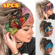 Boho Wide Headbands for Women 4 Pcs