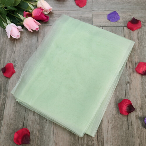 Window Sheer Curtains Mint Green 39x79 in Light Filtering 1