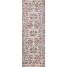 Loloi II Wynter Oriental Area Rug Tomato Teal 2.5 x 12 ft